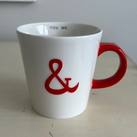 Starbucks Ampersand You and Me Coffee Mug 
White Red 2013 12 fl oz vintage new - Picture 1 of 9